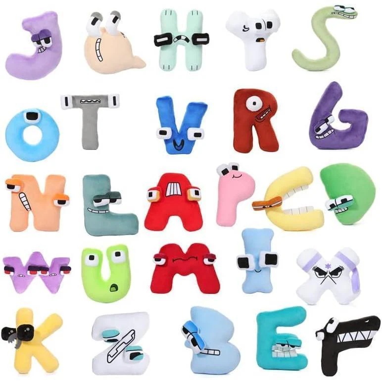 [特色のある商品](26フルセット) 幼児啓発ぬいぐるみ文字シングル約10~12インチのアルファベットぬいぐるみ 学習言語認識とABC認識の贈り物 かわいい