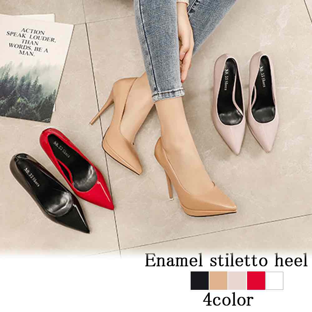 ブーツ レディース エナメル調スティレットヒール 春 レースアップ 4E ミドル 防水 フロント 革 ミドル丈 歩きやすい レザー 軽い 軽量 暖かい ヒール スニーカー 厚底 秋 冬 雨 おしゃれ 4,906円