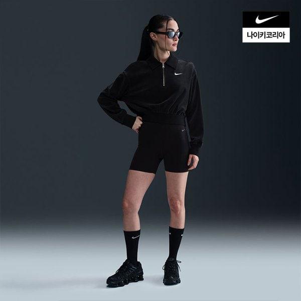 Tシャツ ウーマンズ ベロア クロップ クォータージップ トップ HV5031-010