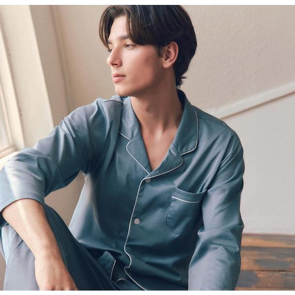 ブラックラベル シルク ソリッド 男性 パジャマVPA4561M_VPA4561MTSG