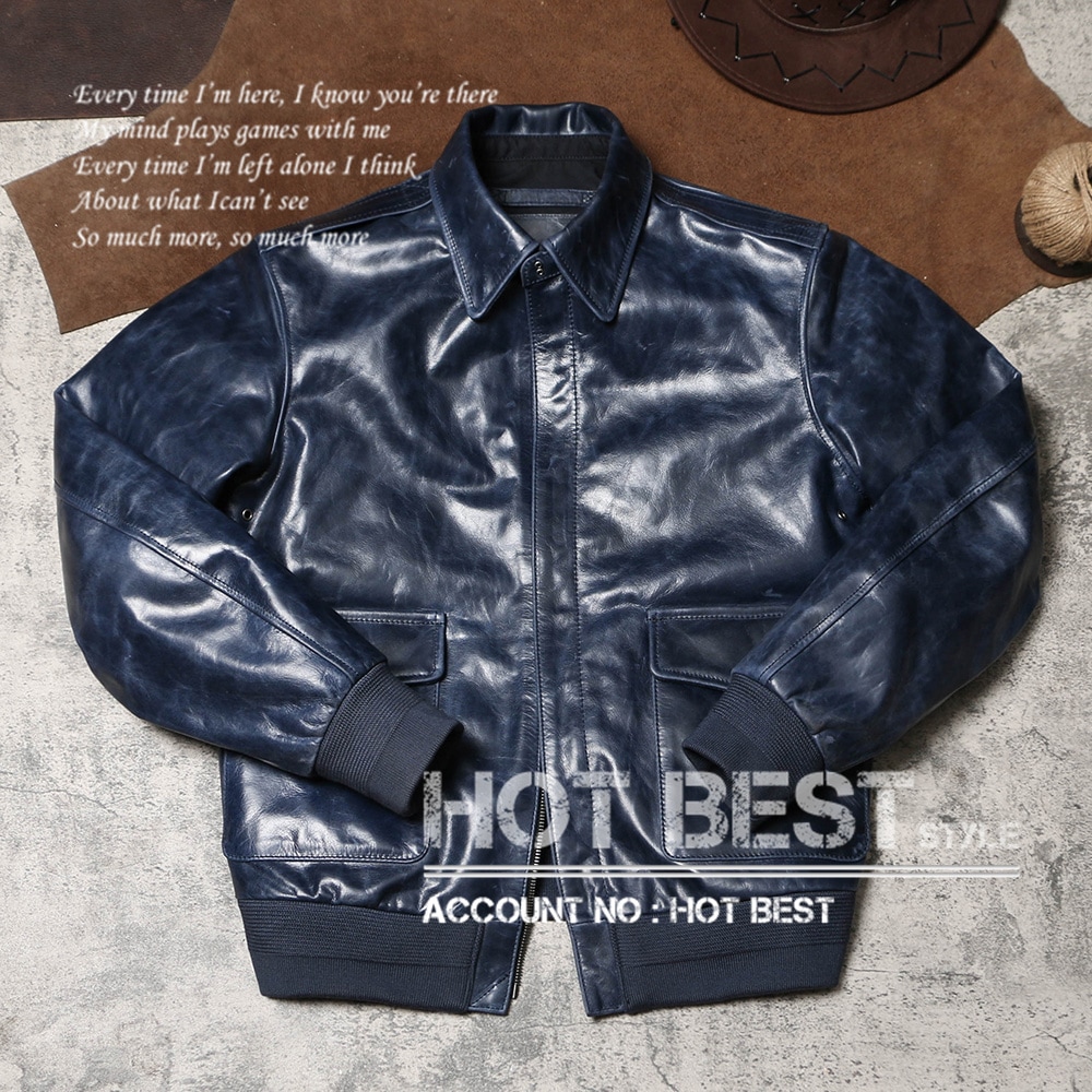 1.0mm カウハイド 復刻30s USAF TYPE A-2 フライトジャケット ギフト メンズ 革ジャン オイルワックスレザー 牛革