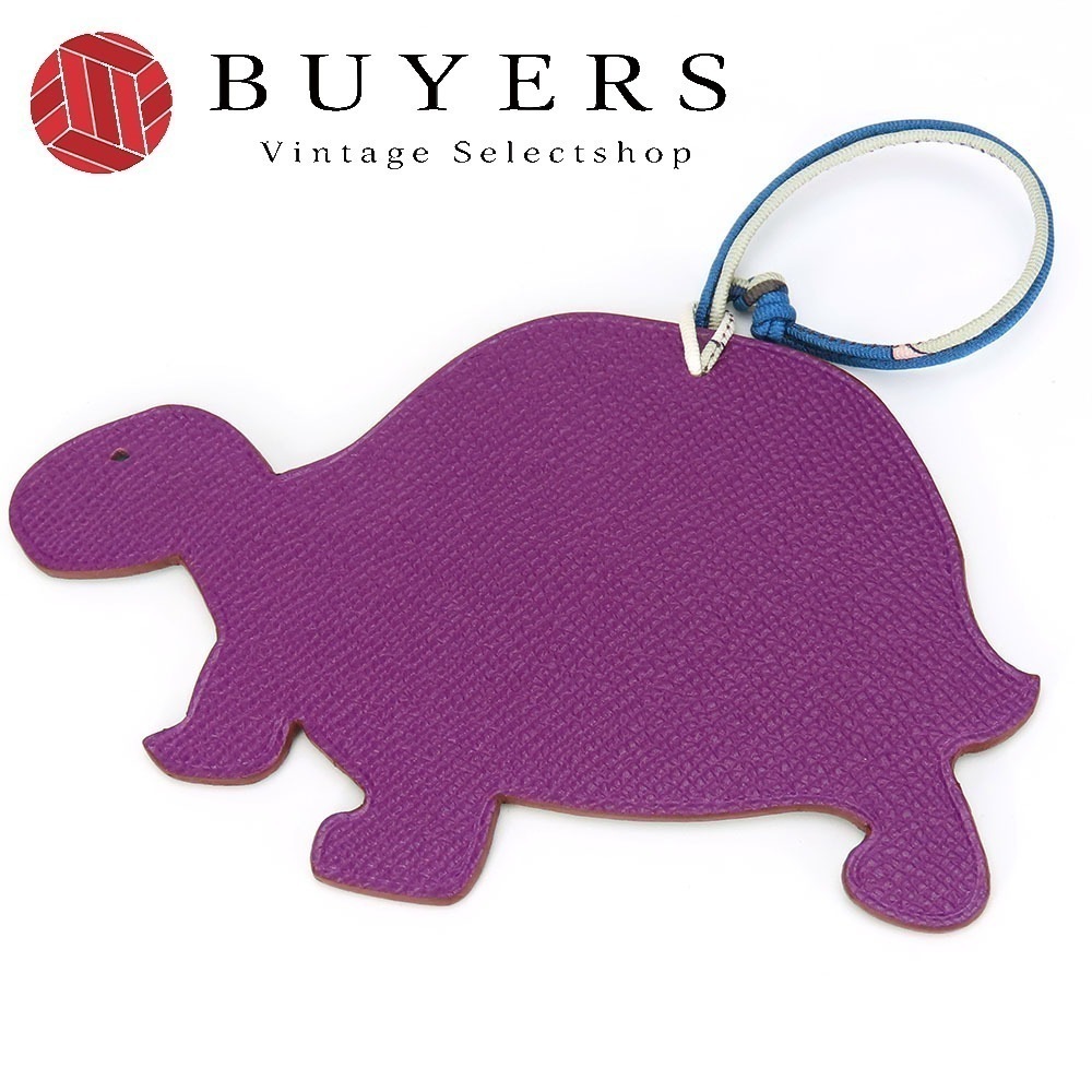 中古 バッグチャーム プティアッシュタートルGM ヴォーエプソン トリヨンクレマンス ブルーベール グリーン系 パープル系 亀 アクセサリー TORTUE DE TERRE レディース 女性