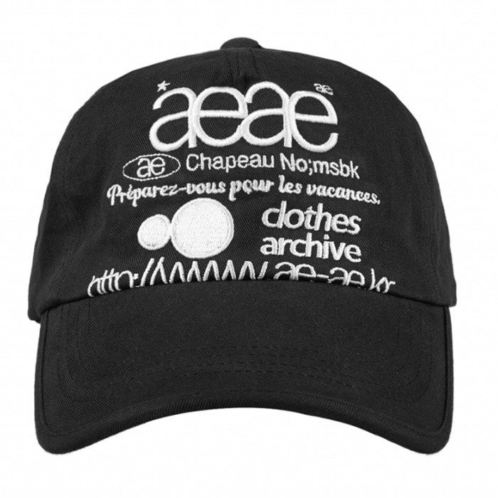 WEB LOGO 5 PANNEL BALL CAP BLACK
