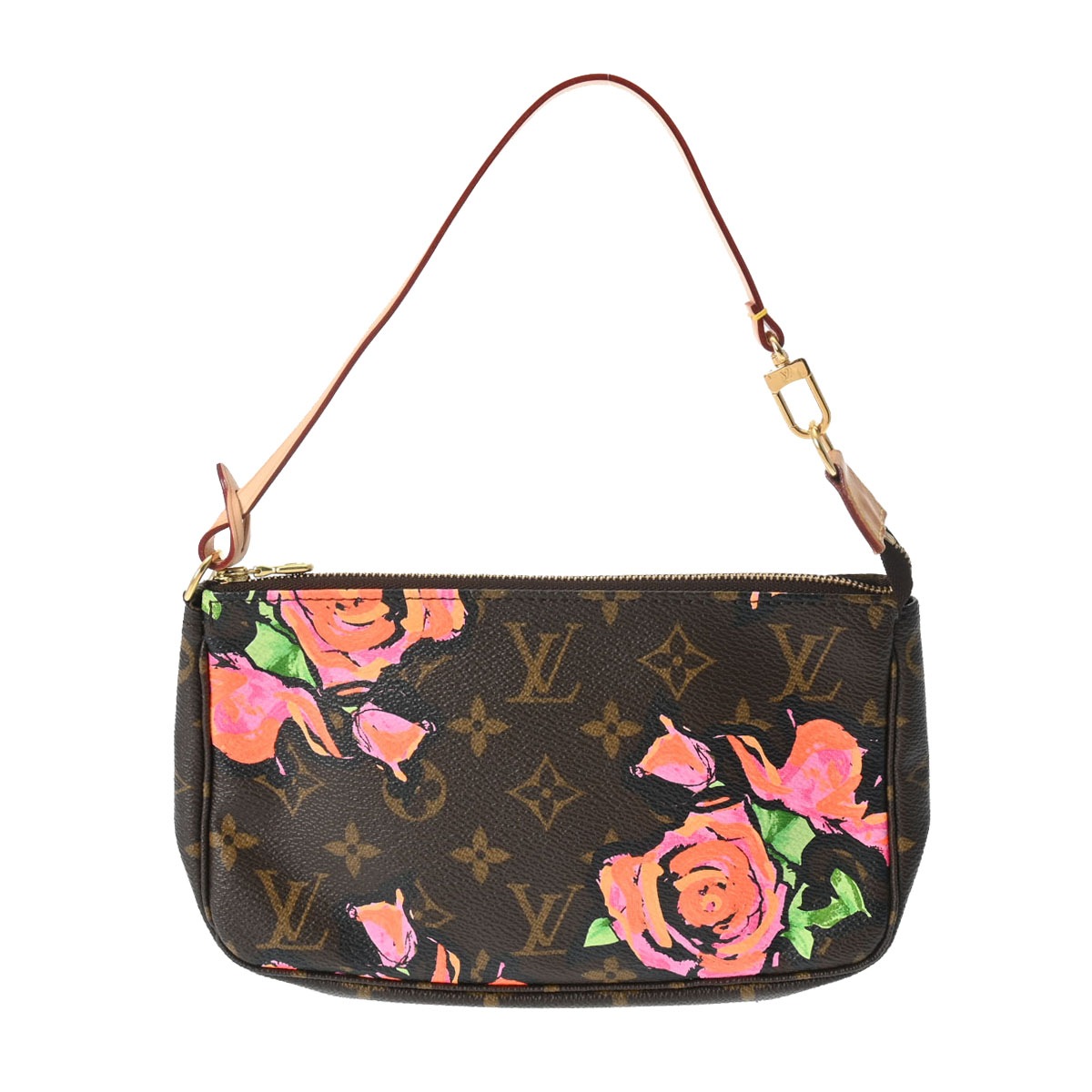 モノグラム ローズ ポシェット アクセソワール ブラウン M48615 レディース モノグラムキャンバス アクセサリーポーチ Aランク 中古 銀蔵