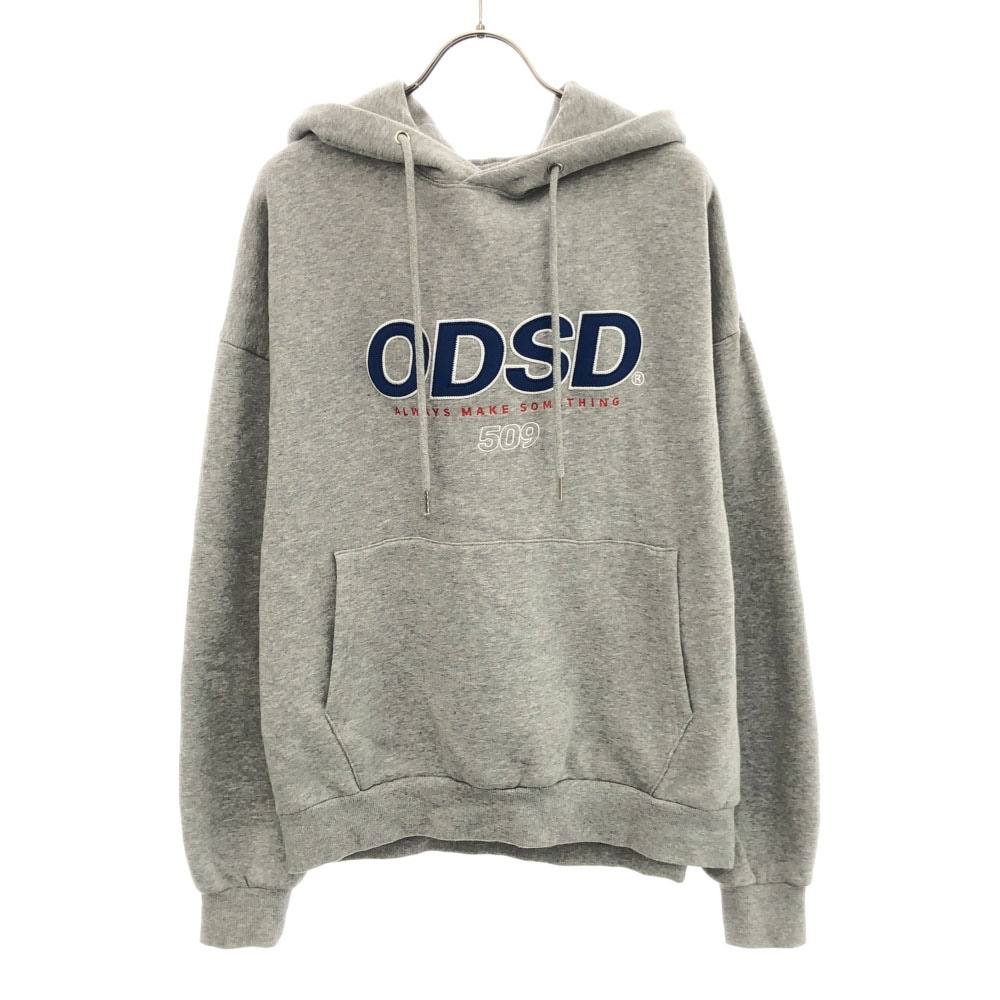 オーディーエスディー 長袖 フード付き スウェットパーカー 1 グレー ODSD 裏起毛 メンズ