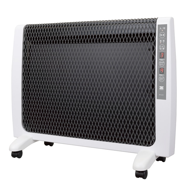 超薄型 遠赤外線暖房機 RH-2202 キャスター付きで移動ラクラク リビングや寝室にピッタリ 温風も出ないのでお部屋の空気も汚しません