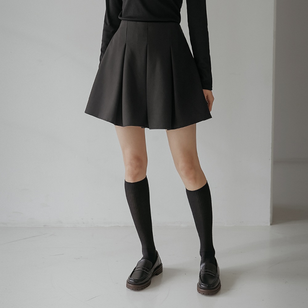 トピナッツピッチ起毛プリーツスカート