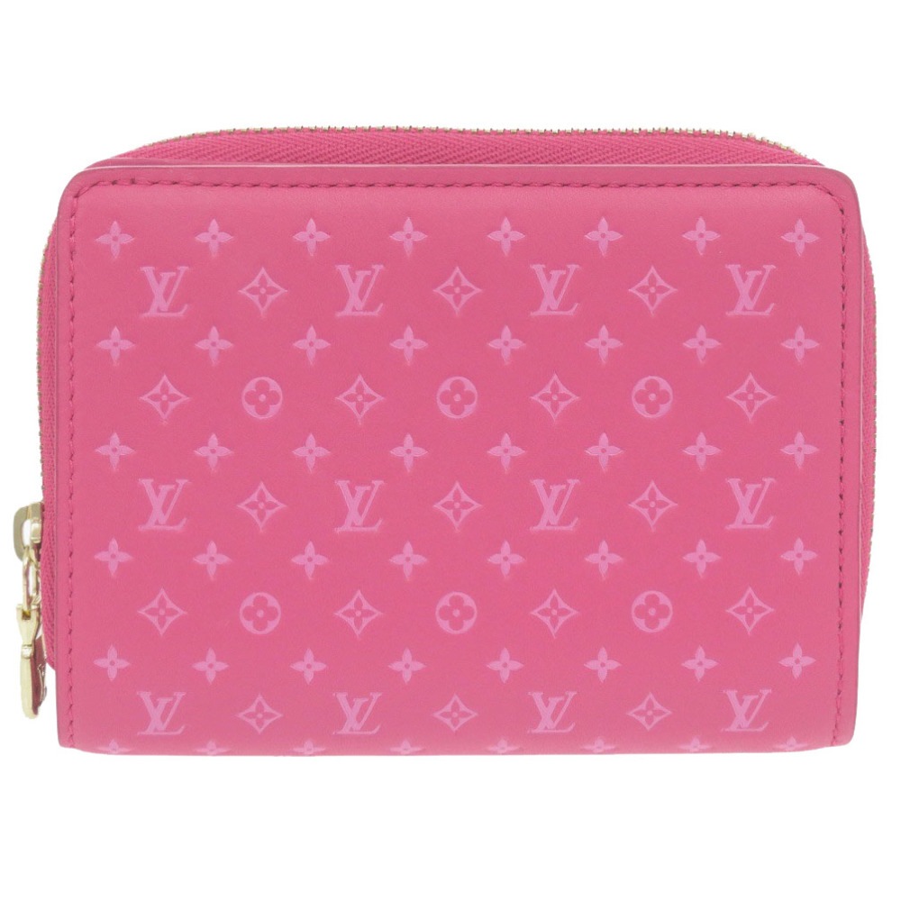 新品同様 ポルトフォイユ ルー モノグラム M82357 二つ折り財布 カーフ/カーフレザー ピンク LV 1710【中古】 レディース