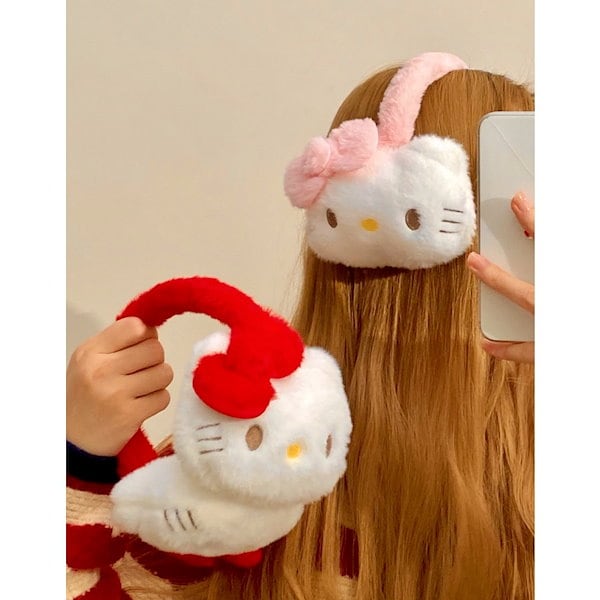 Qoo10] キティハローキティぬいぐるみイヤーマフサ