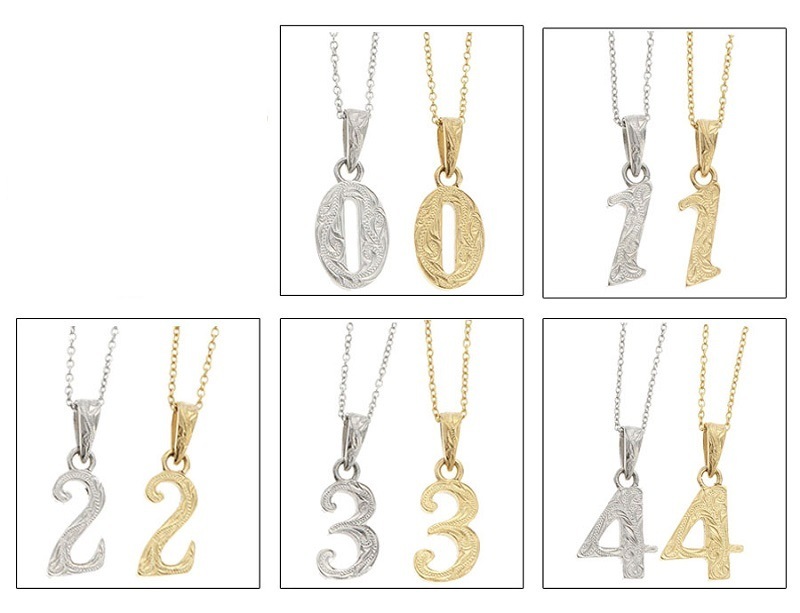 ネックレス レディース メンズ ハワイアンジュエリー サージカルステンレス ナンバー 数字 シンプル