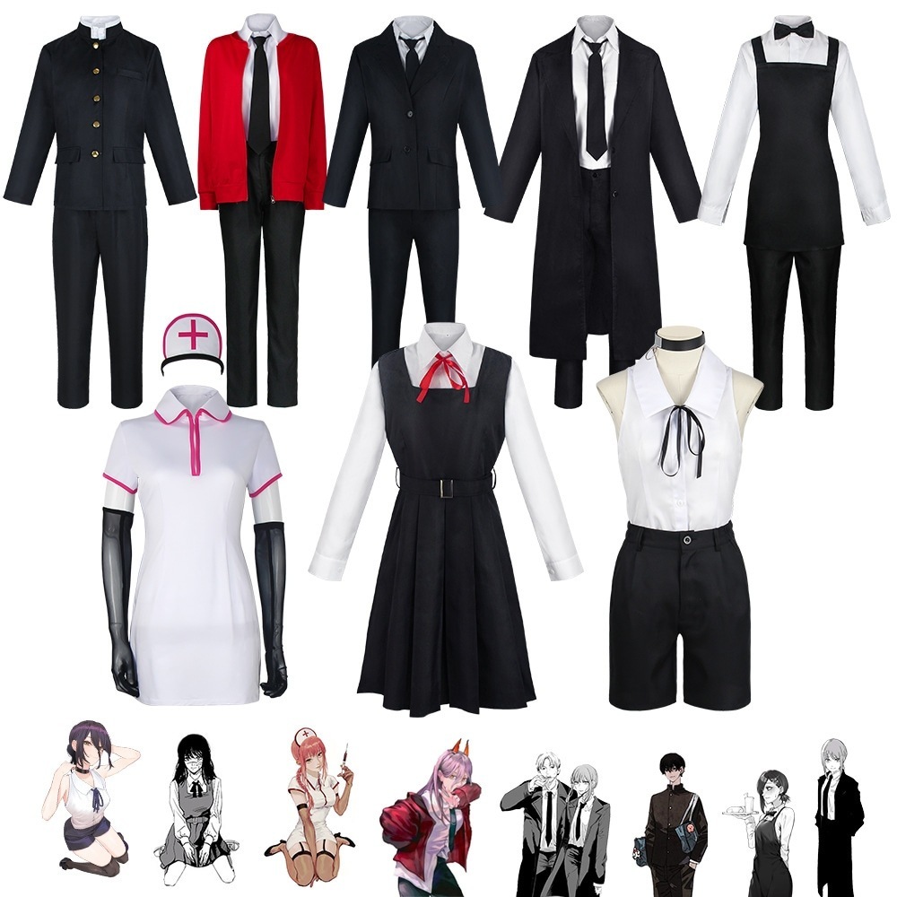 K856チェーンソー人cos服三鷹朝悪魔ハンターパワ吉田寛文瑪奇コスプレチェーンソー人cos