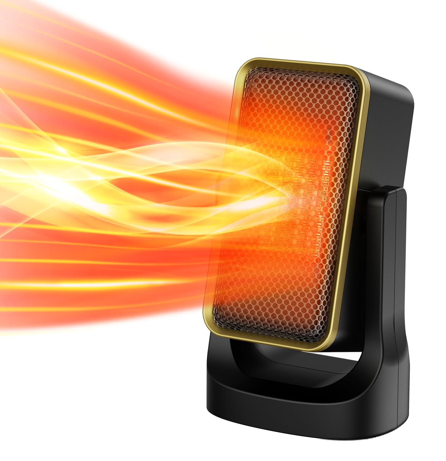 セラミックヒーター 【2秒速暖・ECO節電＆省スペース】 足元 ヒーター 小型 省エネ 低騒音 900W/500 2種温風モード 小型ヒーター 上下スイング機能 デスクヒーター 過熱保護 転倒OFF