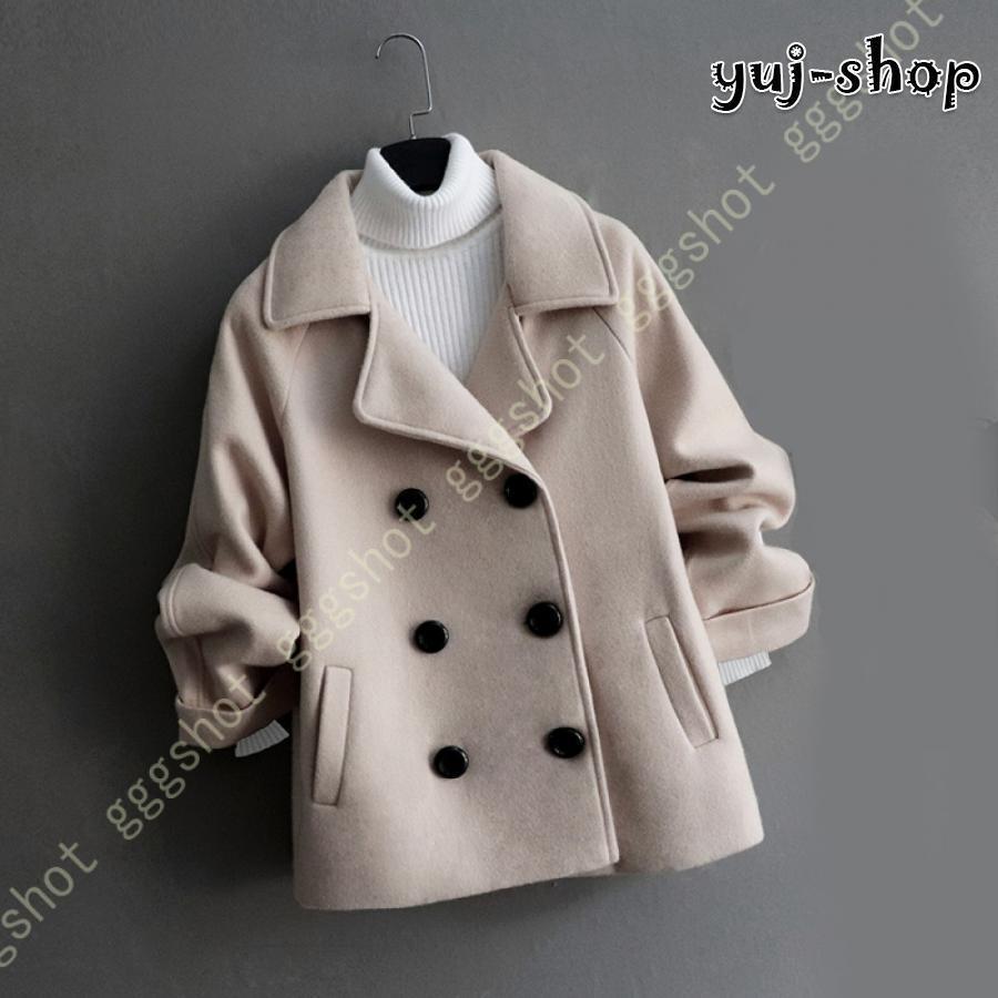 ショートコート ラシャコート レディース クローク 秋冬 チェスターコート 無地 九分袖 シンプル マントコート ゆったり コート カジュアル ダッフルコート