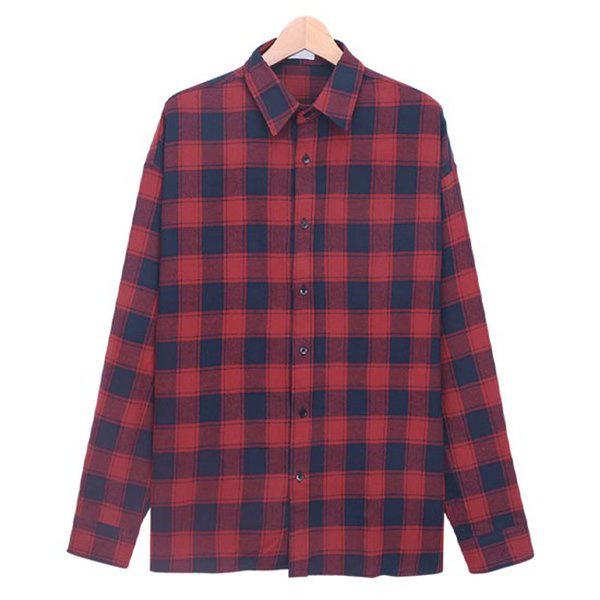 シャツ SBI043 1COLOR メンズ カラー オーバーフィット チェックシャツ