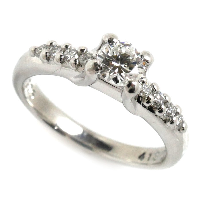 Christian Dior クリスチャンディオール Pt900プラチナ リング・指輪 ダイヤモンド0.36ct 7号 4.4g レディース 中古