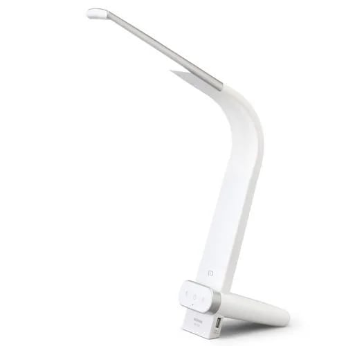 アイリスオーヤマ LDL-QLDL-KW LEDデスクライト Qi充電シリーズ ホワイト／シルバー