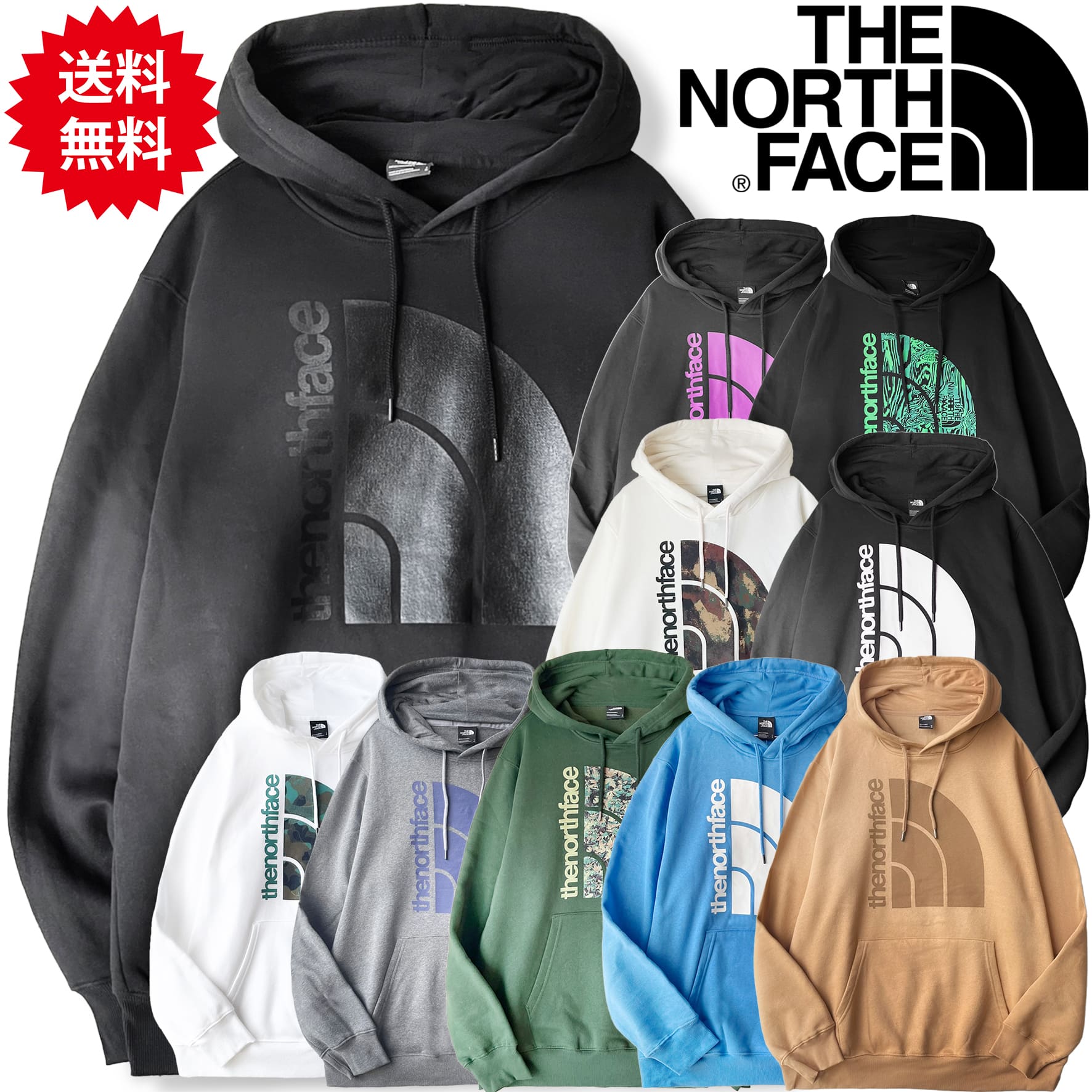 パーカー フーディー Jumbo Half Dome メンズ レディース 男女兼用 ハーフドーム フロントプリント ビッグロゴ ビッグサイズ アウトドア 人気 おしゃれ かっこいい 海外仕様 BLPX