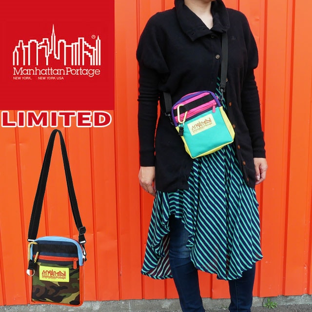 マンハッタンポーテージ Manhattan Portage コニーアイランド シティライトバッグ メンズ レディース MP1403CONEY ショルダーバッグ リミテッド マルチカラー カラビナ ポー