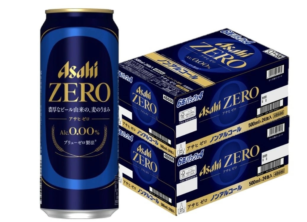 【送料無料】ノンアルコールビール アサヒ ゼロ 500ml×2ケース/48本 7,458円