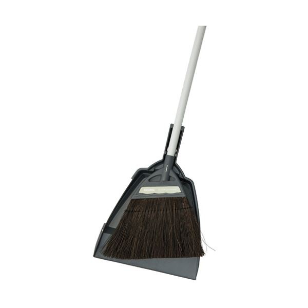 （まとめ） アズマ工業 黒シダほうき チリトリ付短柄 AZB158 1本 10セット