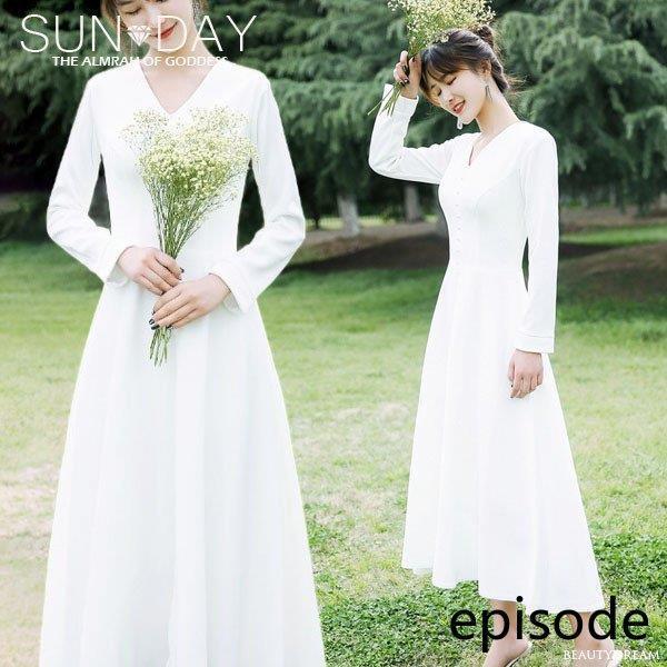 ウェディングドレス白 パーティードレス セクシーV襟 演奏会 花嫁ロングドレス 簡約 結婚式 二次会 エレガント お呼ばれ 挙式 姫系hs5275