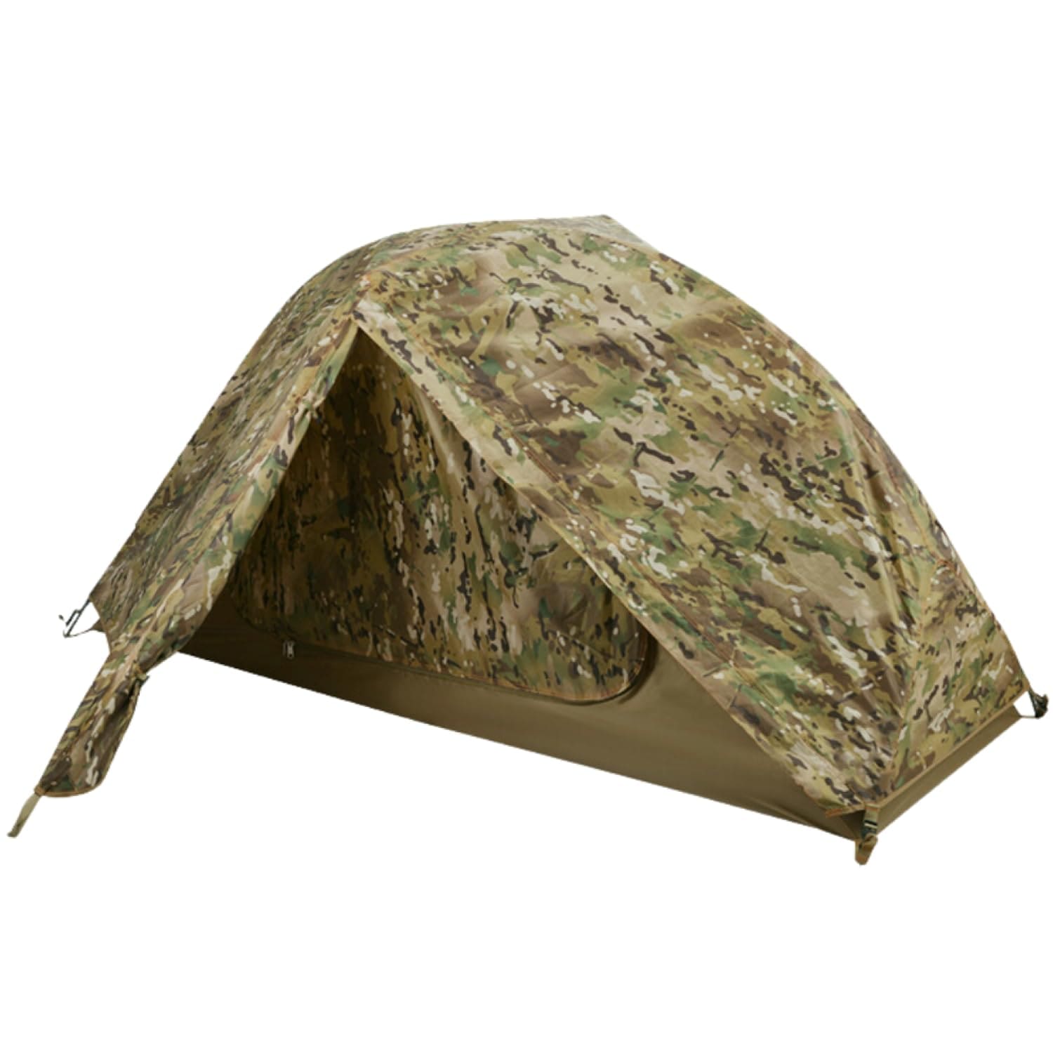 LUCHS テント 一人用 マルチカム迷彩 キャンプ ソロテント ツーリング ミリタリー アウトドア 軽量 簡単設営 自立式 前室あり 耐水圧3000mm コンバットテント ブッシュクラフト 狩猟