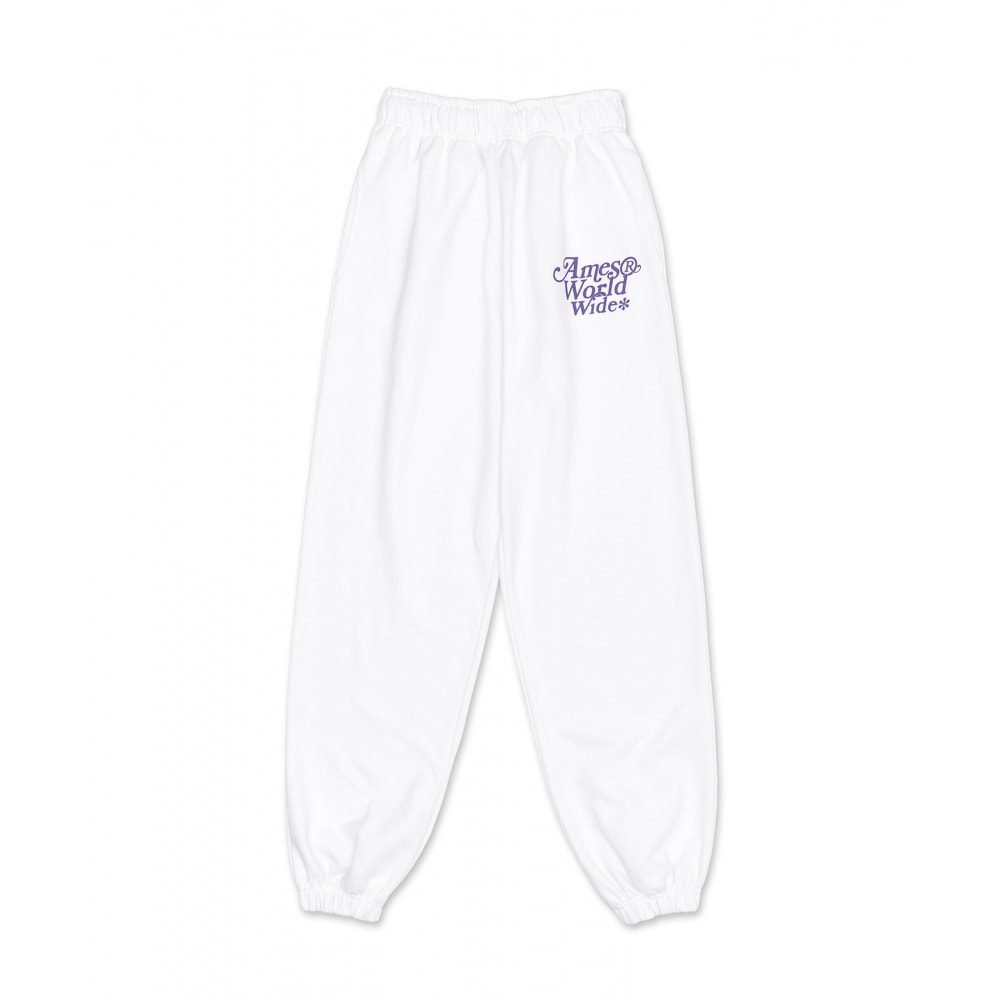 AMES-ワールドワイドシグネチャーロゴスウェットパンツホワイト