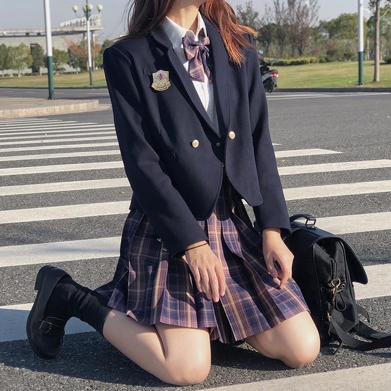 新作JK制服スーツ春秋スカート日系スーツ学院風ブレザーレディースフルセット