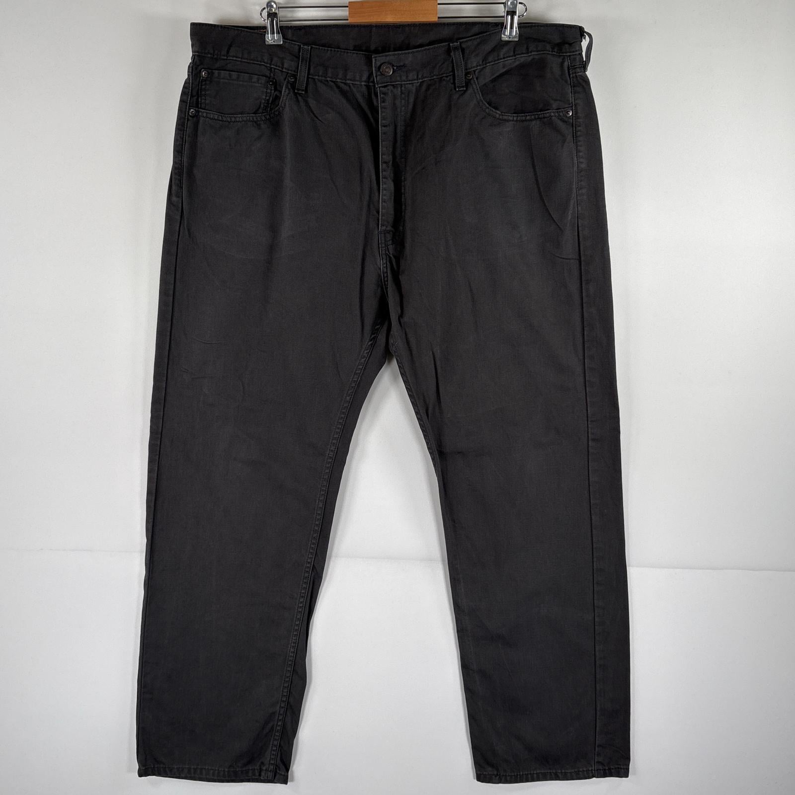 古着 デニムパンツ 505 ストレート ジーパン 大きいサイズ カラーパンツ ジップフライ w42 L30 ダークグレー系 メンズ