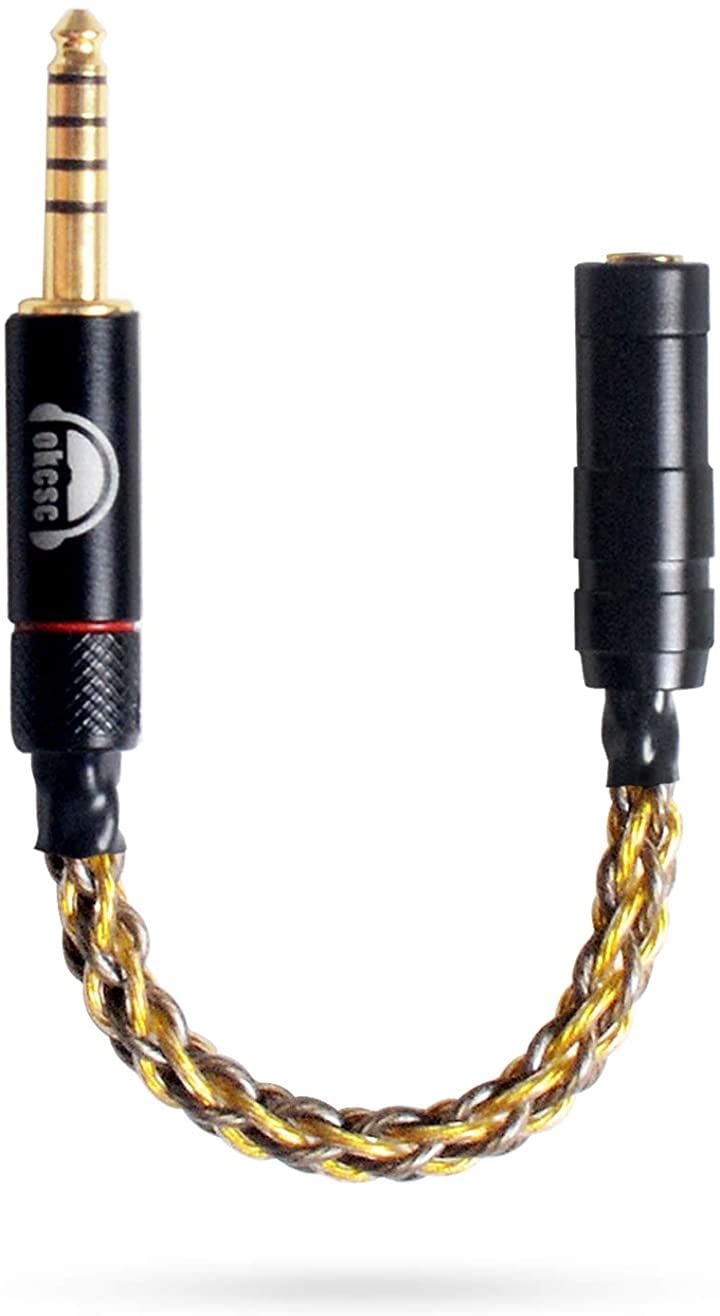 KS120 変換ケーブル 変換アダプター イヤホンジャック 2.5mm 4極 メス 4.4mm 5極 オス8芯 15cm 高音質 単結晶銅( 2.5mm（メス） 4.4mm（オス）)