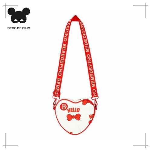BEBEDEPINO クロスバック Allover Hello Ribbon Heart Cross Bag 韓国子供服 韓国人気 ベベドピノ