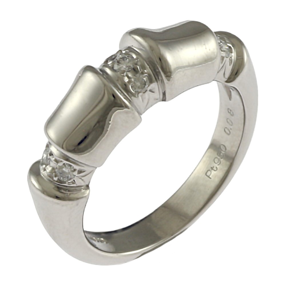 ミキモト リング 指輪 7号 Pt950プラチナ ダイヤモンド MIKIMOTO 中古 美品