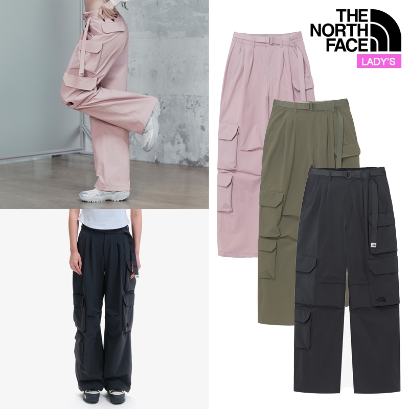 レディース カーゴ パンツ NP6NR31 レディース パンツ ナイロン 素材 ポケット デザイン ストリング ストッパー パンツ デイリー ムード ヒップ スタイル 韓国 はやり ファッション