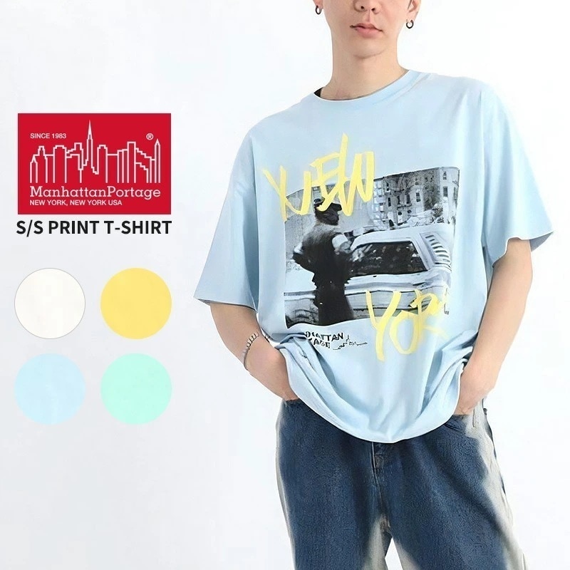 マンハッタン ポーテージ Manhattan Portage S S Print T-Shirt MP-M578 プリントTシャツ 半袖