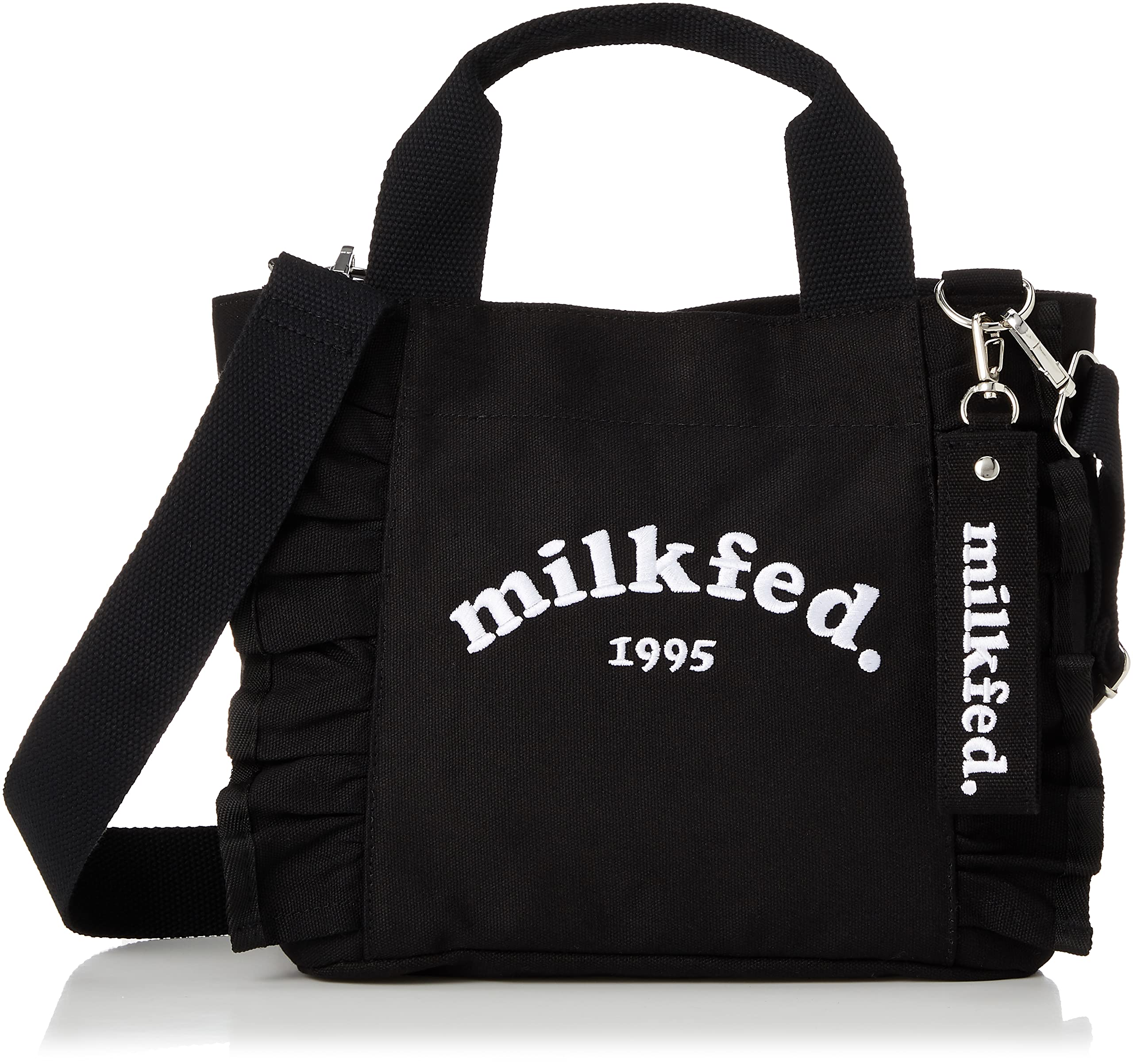 最安値挑戦中 MILKFED.(ミルクフェド) トートバッグ RUFFLE MINI BAG レディース BLACK Free Size