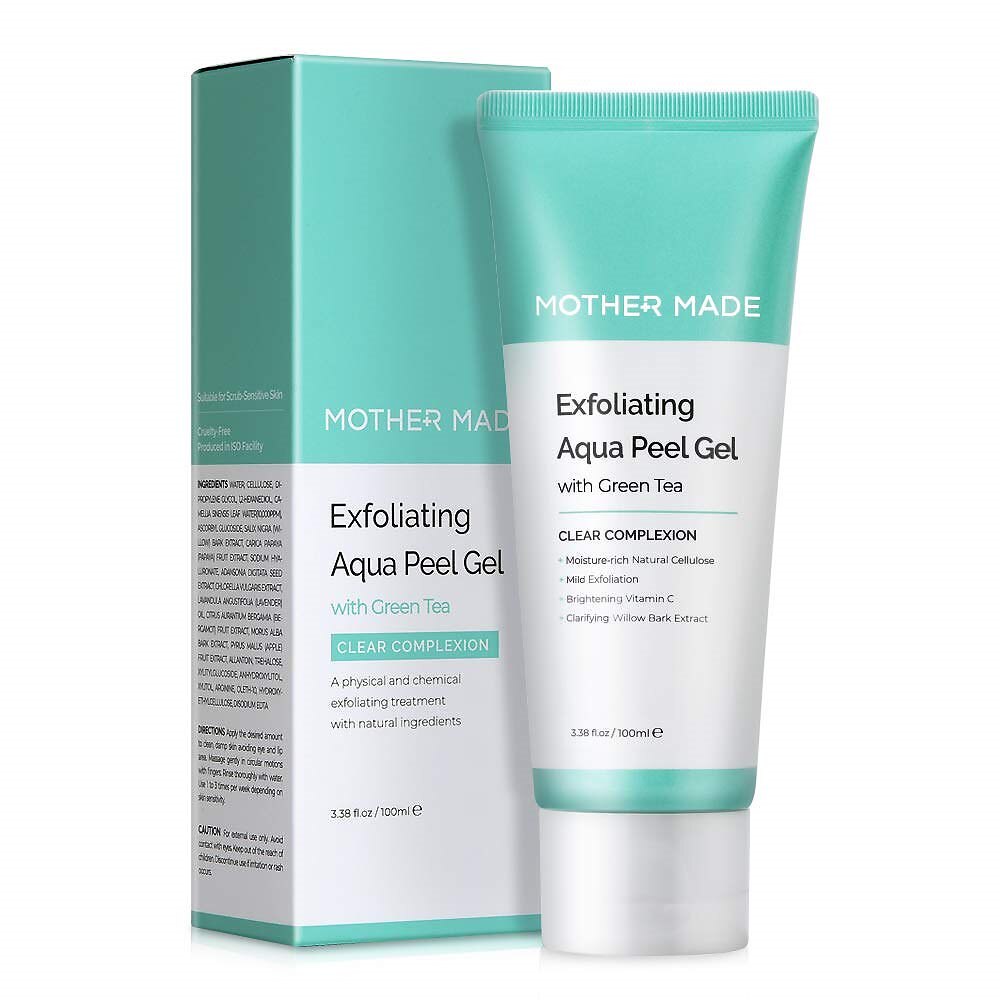 マザーメイド コットンセルロース緑茶ビタミンCパパイヤ酵素3.38フルオンスのアクアピーリングジェル