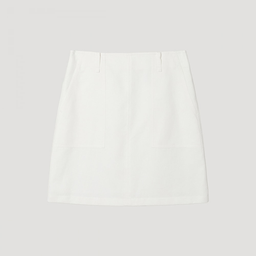 [シーズ・ミス] ビッグポケットミニスカート_swwskp22030_WH
