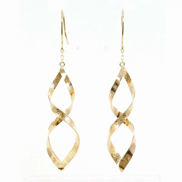 K10 10金 イエローゴールド ピアス 総重量約1.3g ジュエリー 中古