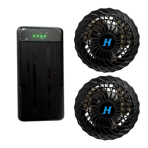 空調作業服用 ファンバッテリーセット【2025最強進化&ペルチェ素子 360度立体冷風&30000MAH大容量】12V高出力 暴風ファン 日本製ブラシレスモーター 4段階風力調節 超長時間連続稼働 扇