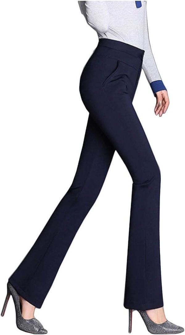 Qoo10] フレアパンツ レディース ロングパンツ(