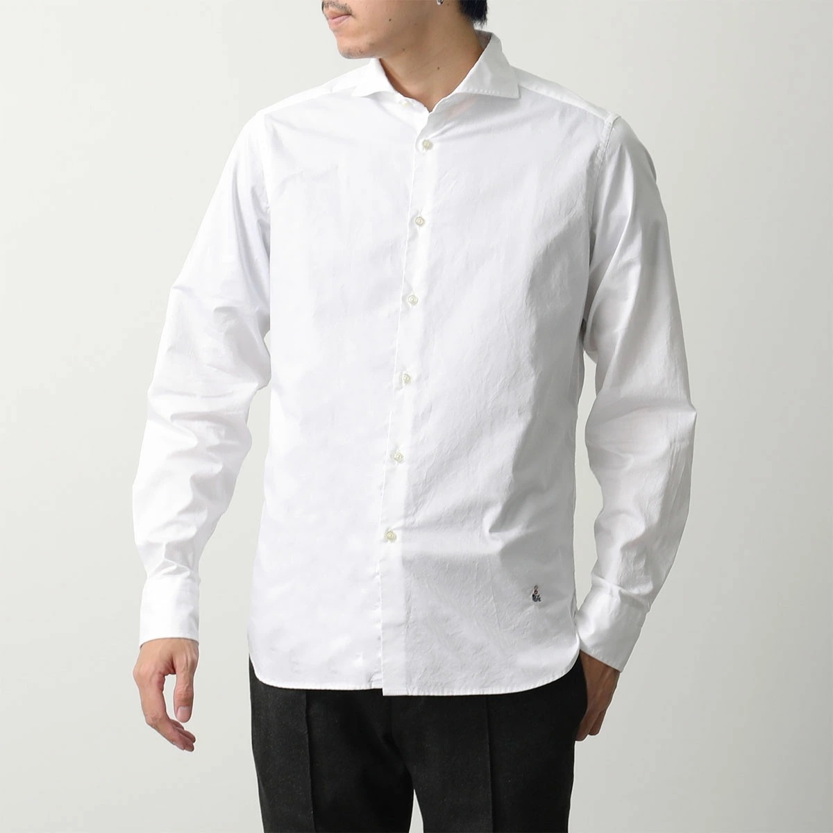 GUY ROVER ギローバー シャツ 3950V2110L 552801 メンズ カッタウェイカラー レギュラーフィット コットン ワンポイント刺繍 01