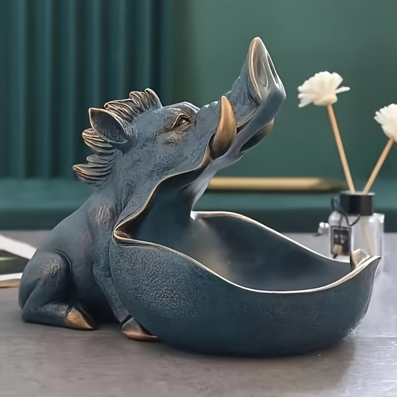 小物入れ イノシシ キー 収納 おしゃれ かわいい デスク 置物 オブジェ 動物 アニマル 猪 ユニーク ポップ プレゼント ギフト 雑貨