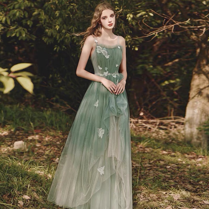 ドレス 衣装 イブニングドレス ロングドレス ノースリーブ Aライン バックシャン ふわふわ ロング丈 ステージドレス 発表会 かわいい 大人可愛い きれいめ シンプル 上品 おしゃれ レトロ