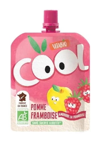 ヴィタビオ オーガニック クールフルーツ アップル・ラズベリー 90g×14 (有機フルーツスムージー)(有機JAS認証品)