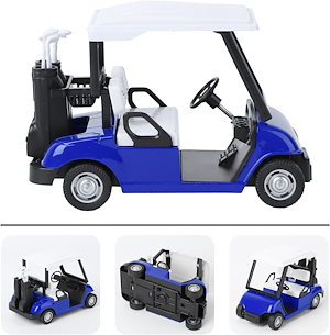 ゴルフカートモデルダイキャスト1:20スケールプルバックアクションカート子供のおもちゃのホームオフィスの装飾のためのミニチュア置物オーナメント
