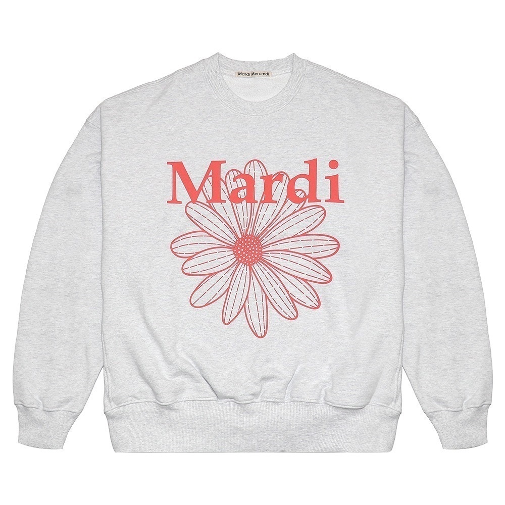 SWEATSHIRT FLOWERMARDI HEATHER CORAL 長袖 レディース 韓国 ファッション アパレル