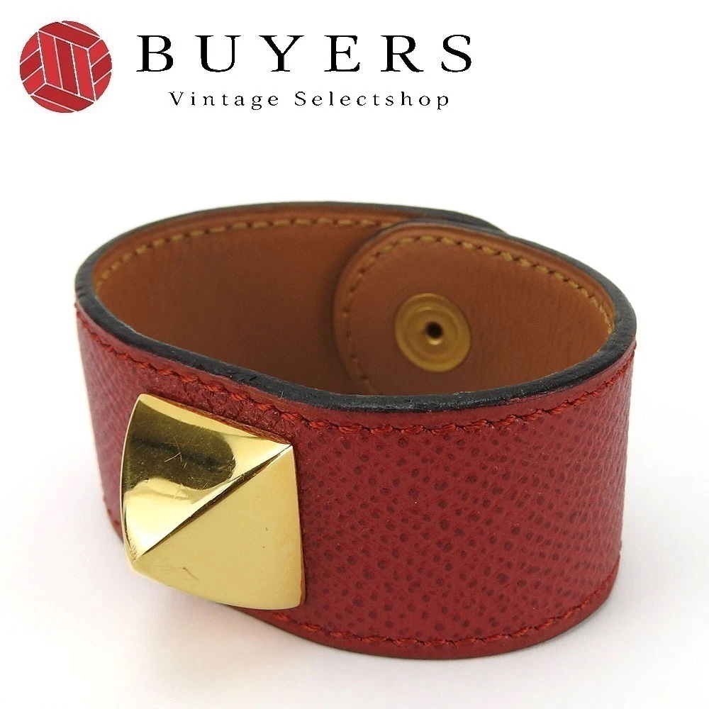 中古 ブレスレット メドール ヴォーエプソン メタル レッド ゴールド金具 バングル レディース 女性 21,087円