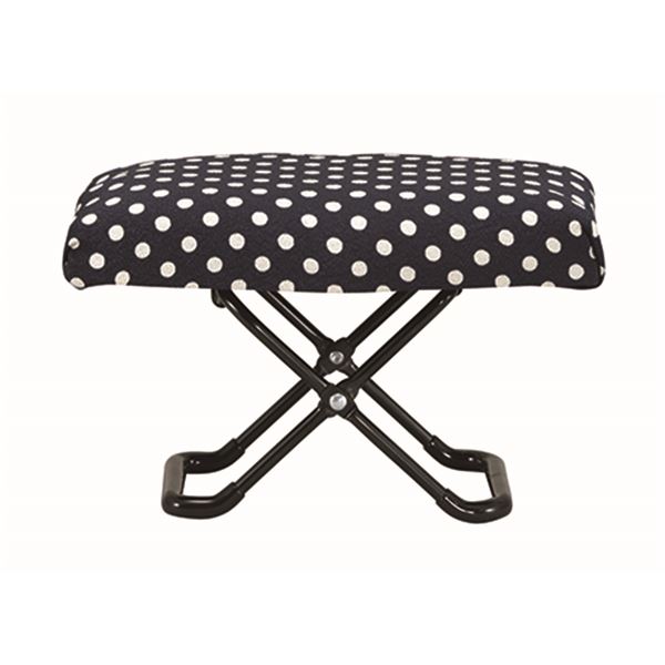 折りたたみ 正座椅子 (水玉 ゆったりサイズ) 250×160×60mm ステンレス 巾着袋付 日本製 『玲 -れい-』 (プレゼント)