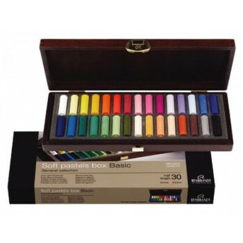 REMBRANDT　レンブラント　ソフトパステル　木箱セット　30色　T3181-4115　470394