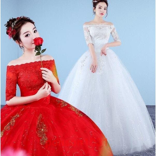 二点ロングウエディングドレス四点セット花嫁ボリュウムフリルドレス結婚式二次会パーティー披露宴フォマールカラードレスベールパニエブローグ付